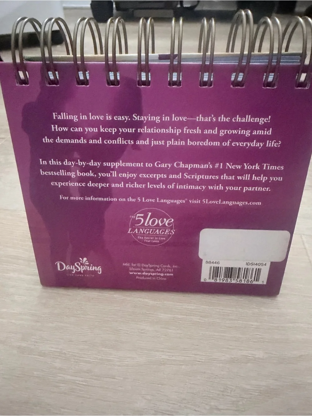 Gary Chapman The 5 Love Languages Desk Flipbook Calendar